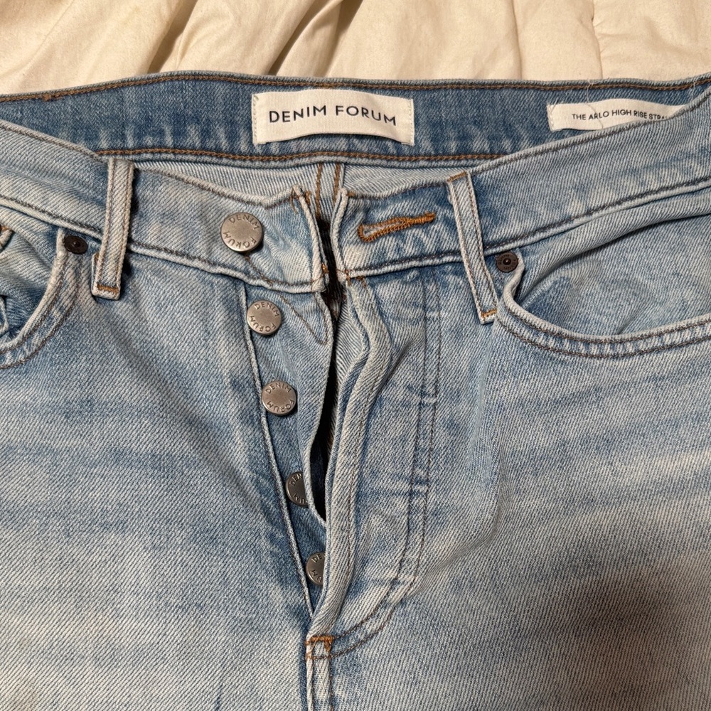 Denim Forum Sky Blue High Rise Jeans
